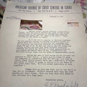 Miss Grace R. Vanderbilt (Mrs. Stevens) — 1949 Signed Autograph Letter | Vintage